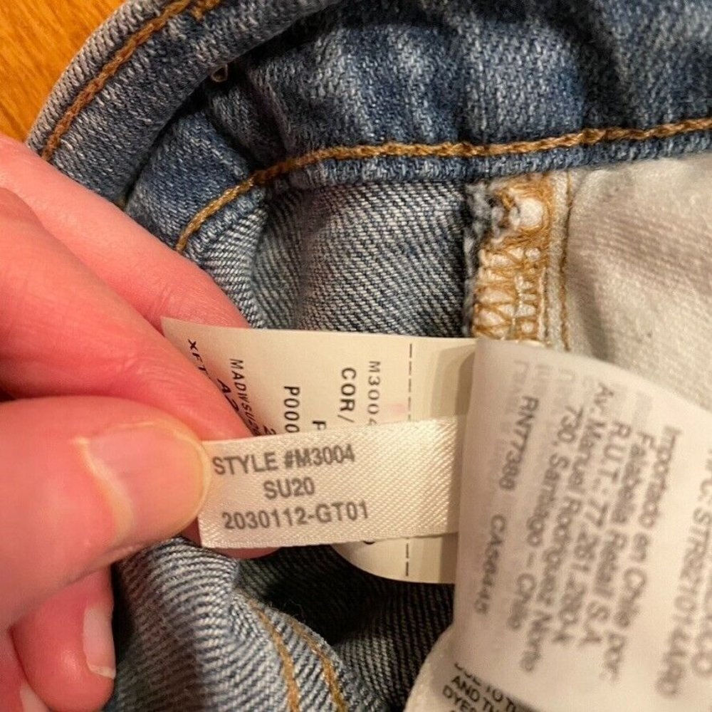 Madewell Classic Straight Jeans M3004 Distressed Medium Wash - Picture 7 of 9